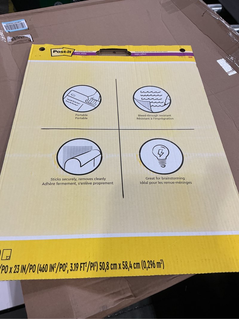 Condition photo showing Good Condition for post-it super sticky tabletop easel pad  white  20 in. x 23 in.  1 pad