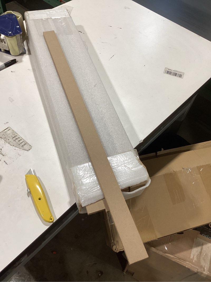 Condition photo showing Good Condition for Weysat 1 Set 157.48 x 62.99 Inch Mdf Board and Batten Wall Panel Kit Premade Wainscoting Panels Decorative Wall Molding Trim Slats Paintable Accent Kit for DIY Home Bedroom Living Room Decor 1 31.5"L x 1.6"W