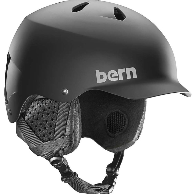 bern watts eps winter snowboard helmet, l matte black
