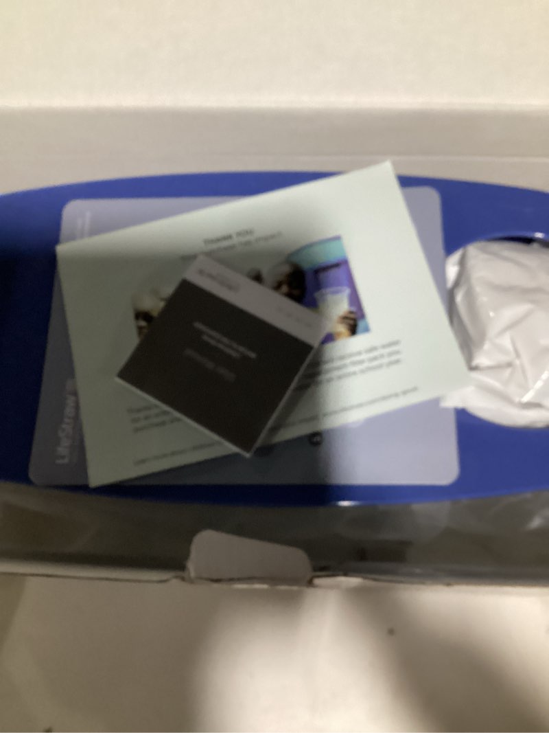 Condition photo showing New/Like New for LifeStraw Home – Water Filter Dispenser, 18-Cup, BPA-Free Plastic, Tested to Protect Against Bacteria, Parasites, Microplastics, Lead, Mercury, and a Variety of Chemicals Stormy Blue 18-Cup