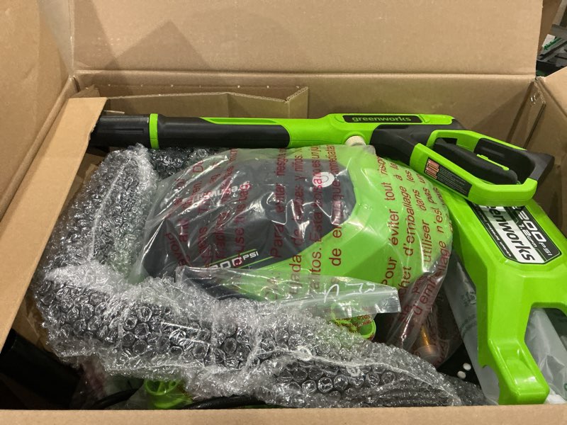 Condition photo showing Good Condition for greenworks 2200-psi 1.2-gpm cold water electric pressure washer with 4 spray tips