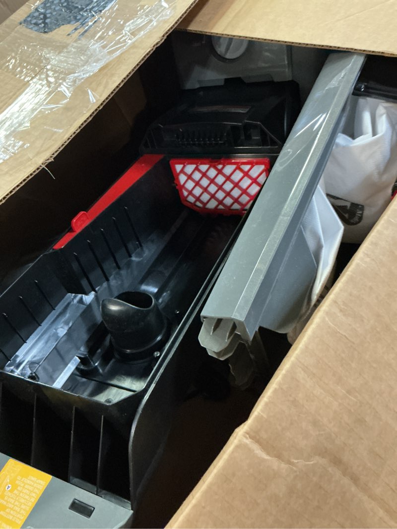 Condition photo showing As Is for Hoover Complete Performance Advanced Pet Kit Corded Vacuum Cleaner, Bagged Vacuum Cleaner, Traps 99% of Dust Matter, Wide Cleaning Path, Includes 2-in-1 Pet Tool, Powerful Vacuum Cleaners for Home Use Gray