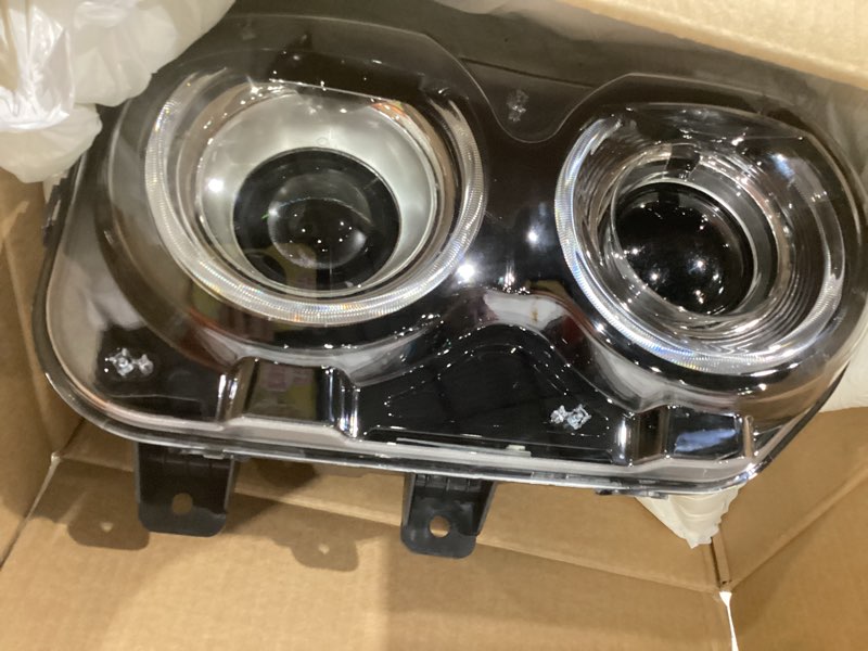 Condition photo showing Good Condition for headlight assembly for dodge challenger 2015-2021 accessories, halogen right passenger side factory oem style projector replacement headlight headlamp assembly for 68174065af right/passenger side halogen type