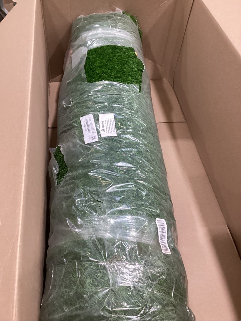 Condition photo showing New/Like New for loobani artificial grass rug indoor outdoor, realistic synthetic grass with drainage holes, artificial grass turf for balcony garden landscape decoration, 7 feet x 13 feet