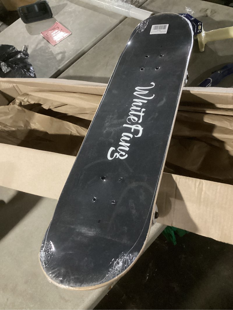 Condition photo showing New/Like New for whitefang skateboards for beginners, complete skateboard 31 x 7.88, 7 layer canadian maple double kick concave standard and tricks skateboards for kids and beginners pink fantasy
