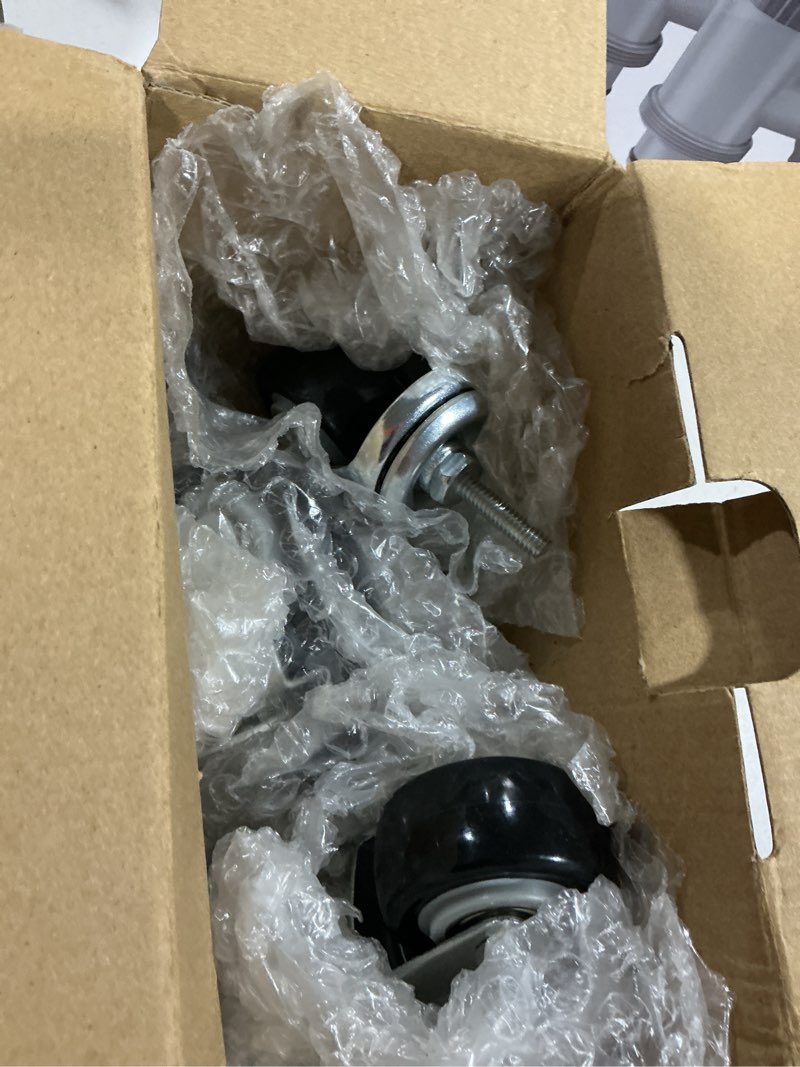 Condition photo showing Good Condition for finnhomy stem caster wheels 2 inch heavy duty threaded swivel casters 1/4" - 20 x 1 set of 4 for wire shelve wheels p anti-wear smooth casters, black 2 inch 1/4" - 20 x 1" (no brake)