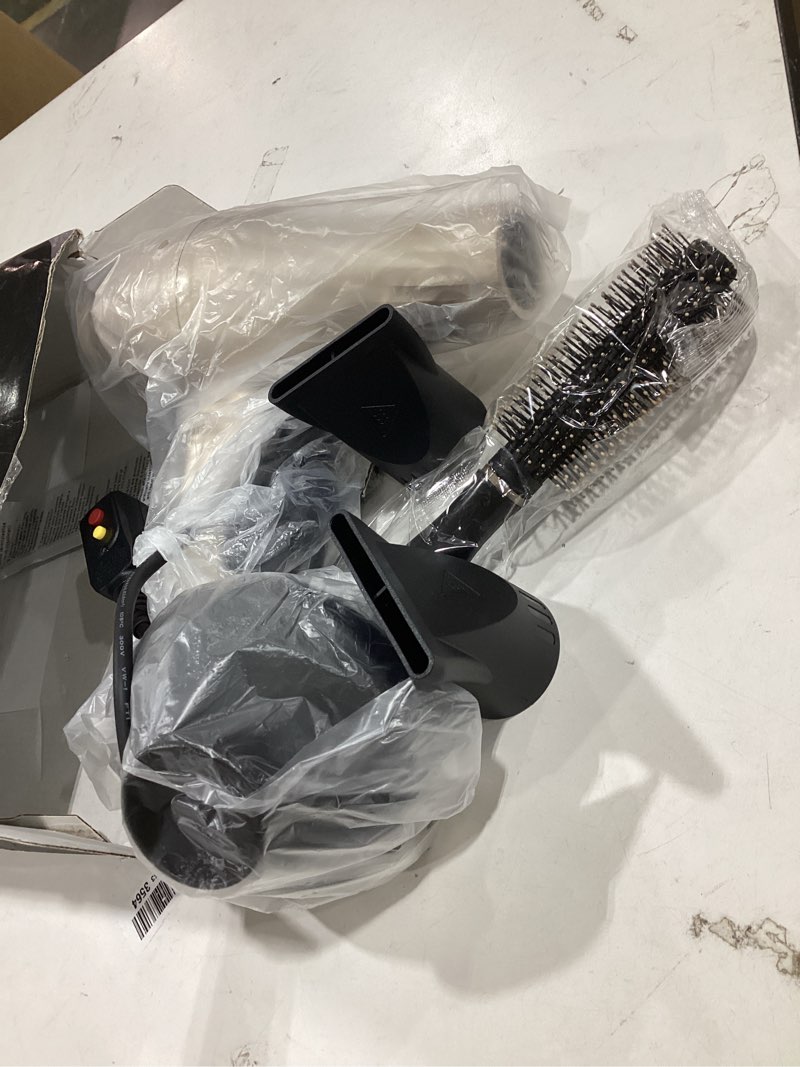 Condition photo showing Good Condition for ionic hair dryer,2400w negative ion low noise hair dryer professional fast drying hair dryers with 2 speeds, 3 heat settings, cooling button,with diffuser for curly and straight hair?champagne gold? champagne gold 123