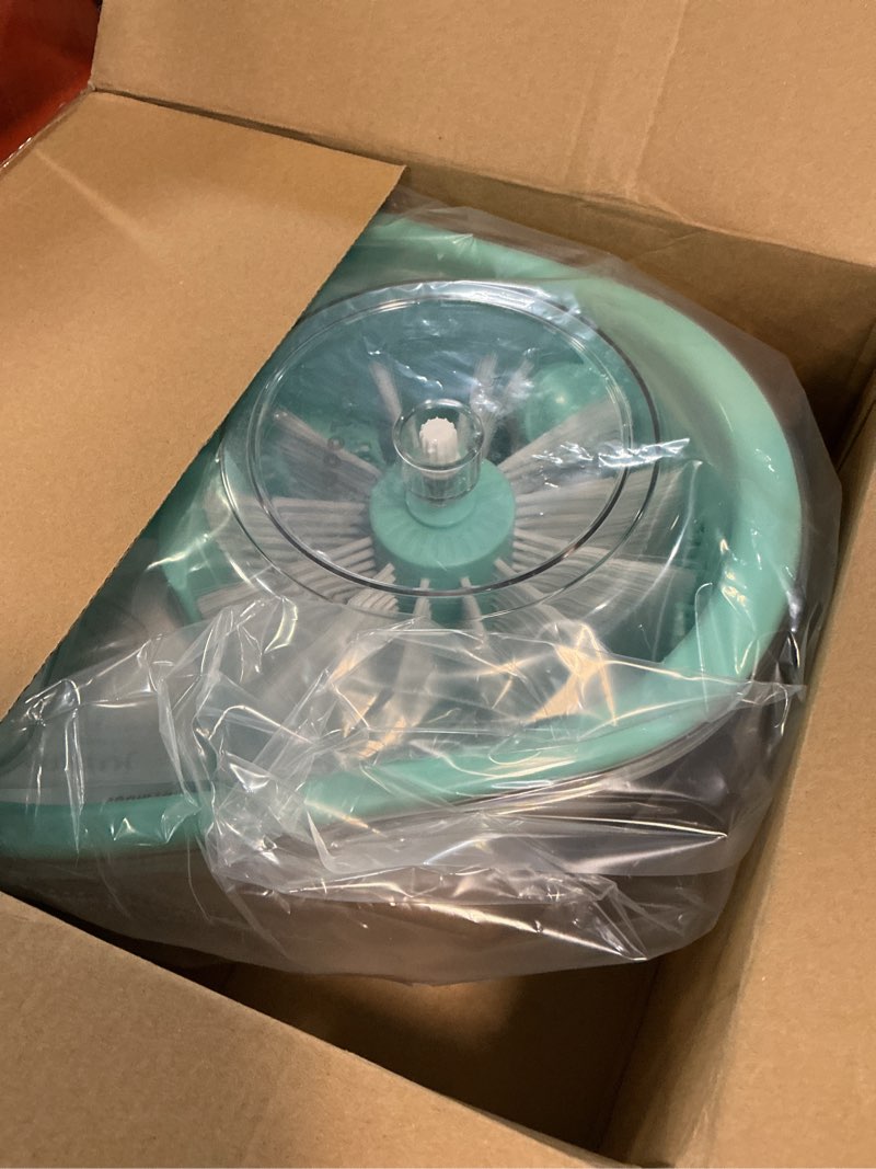 Condition photo showing New/Like New for joymoop fruit cleaner spinner joyloop, large fruit washer spinner, fruit cleaner spinner with fruit washer bowl, vegetable fruit spinner washer,fruit and vegetable scrubber light blue