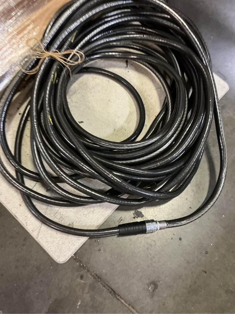 Condition photo showing As Is for neverkink max teknor apex 5/8-in x 50-ft contractor -duty kink free vinyl black coiled hose