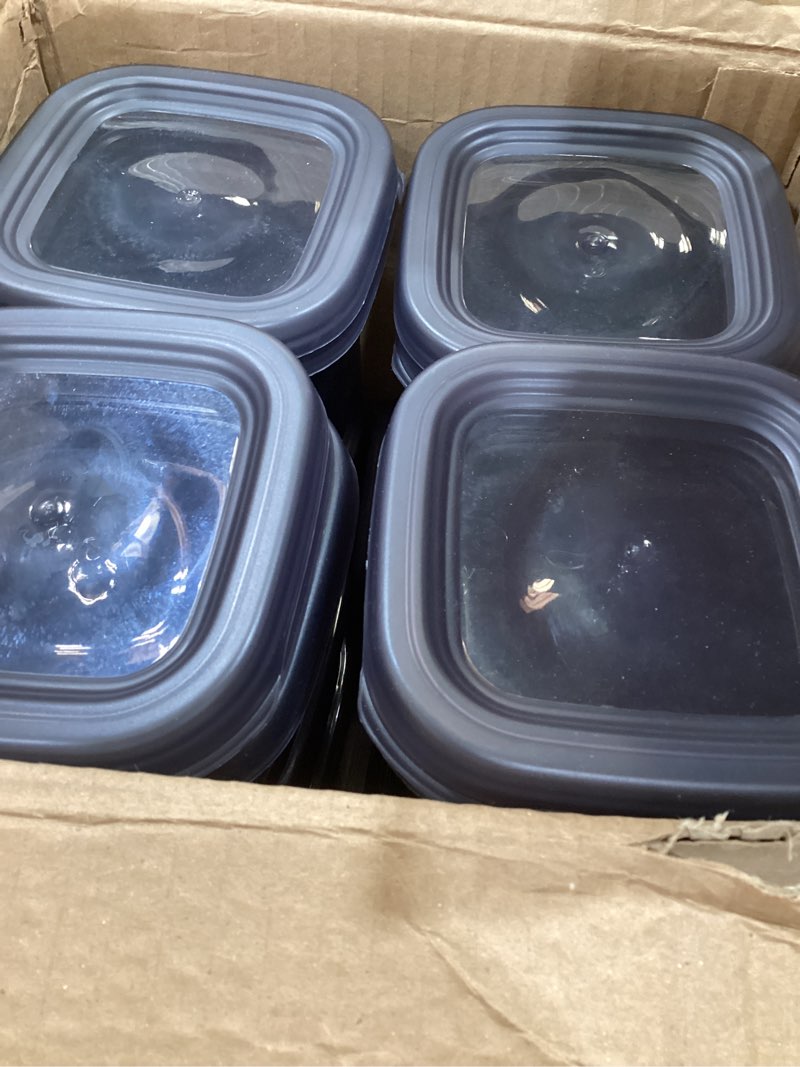 Condition photo showing As Is for freezer storage containers, [10 pack-16 oz] ultra thick freezer containers with leakproof twist top lids, heavy duty bpa free stackable food containers for lunch/salad/leftover/soup/oats/ice cream 16oz-10 pack