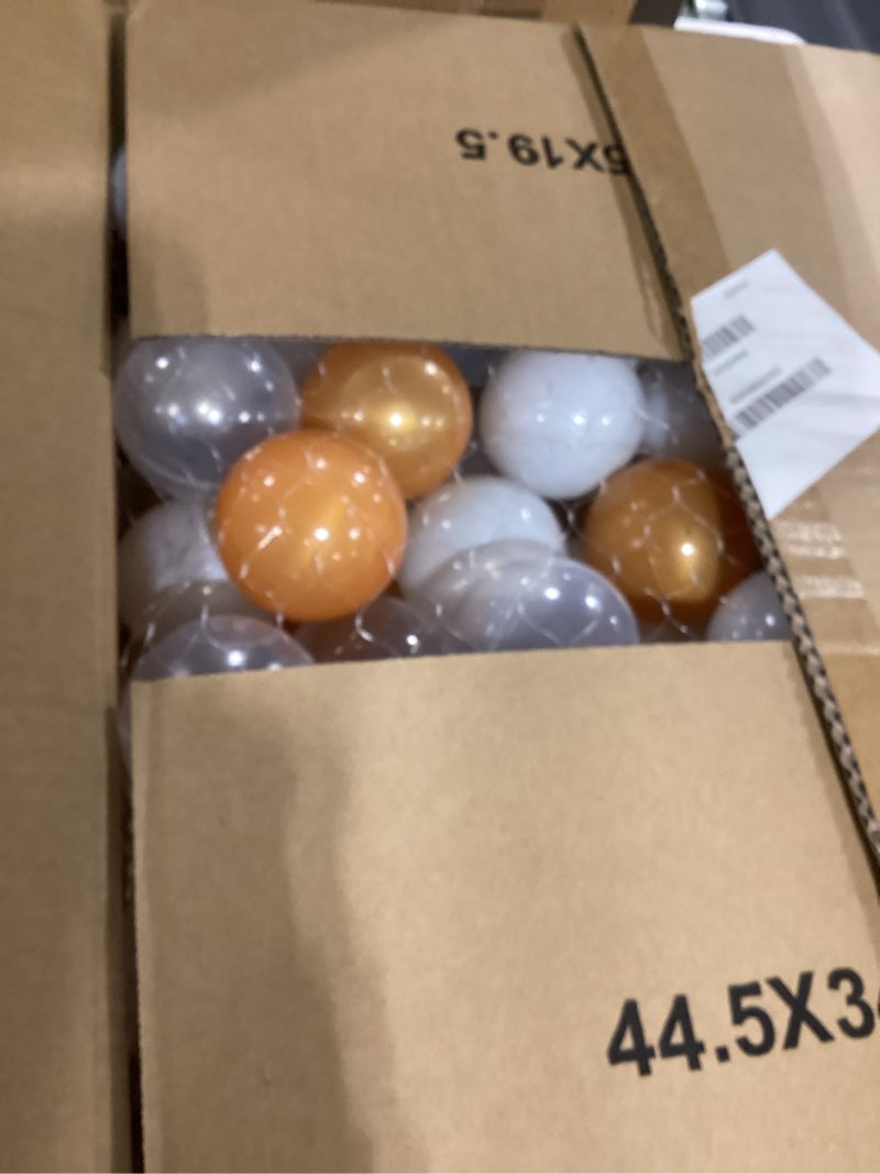 Condition photo showing Good Condition for starbolo ball pit balls for toddlers phthalate free bpa free non-toxic crush proof play balls for toddlers kids pool playhouse pack of 100 200 500 white transparent gold 200 balls