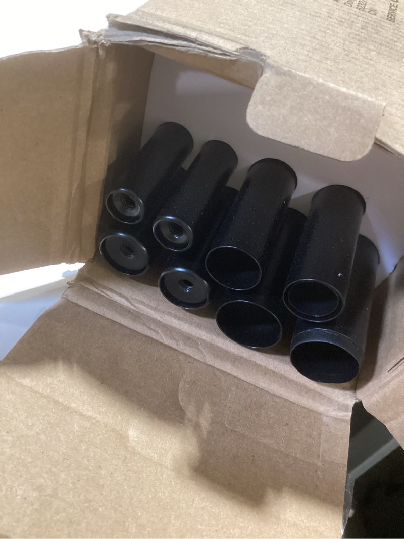 Condition photo showing Good Condition for kamanina 1 inch double curtain rods 66 to 120 inches (5.5-10 feet), heavy duty adjustable double curtain rod for windows, black drapery rods with end caps black 66-120"