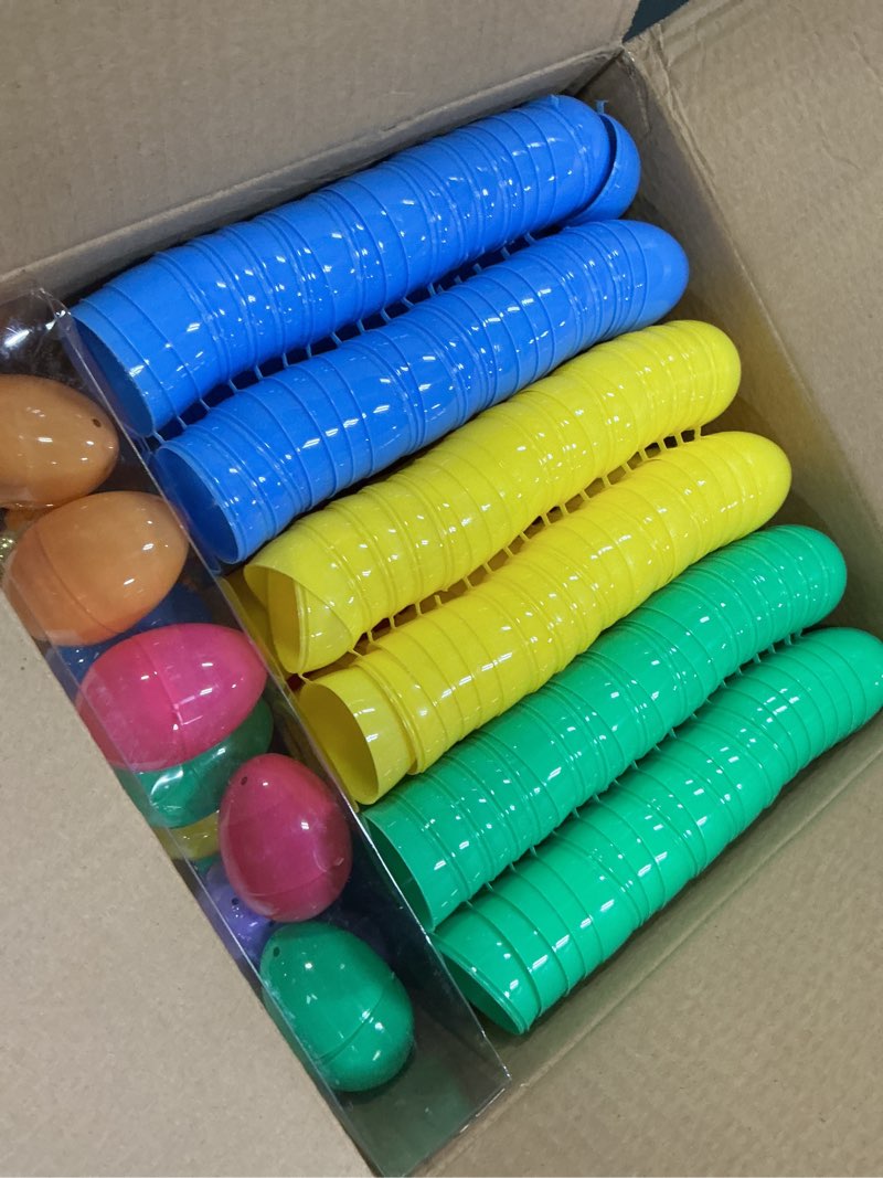Condition photo showing Good Condition for yeahbeer 288 easter eggs -2.36" bright colors plastic easter eggs empty for easter hunt, easter basket stuffers, party favor, classroom prize supplies