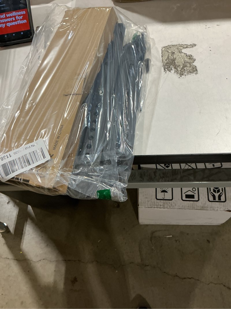 Condition photo showing As Is for universal sound bar mounts fits most 23 to 65 inch tvs soundbar tv mount bracket above or under tv, up to 22 lbs sbr302