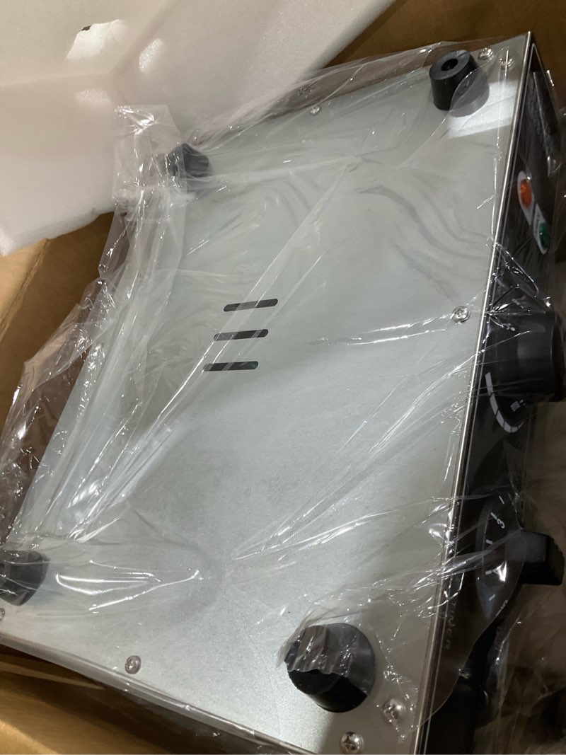 Condition photo showing New/Like New for commercial corn dog waffle maker,1600w lolly stick waffle maker,6 slice non-stick,stainless steel corn hot dog waffle iron with temp and time control, for restaurant bakery snack bar family.