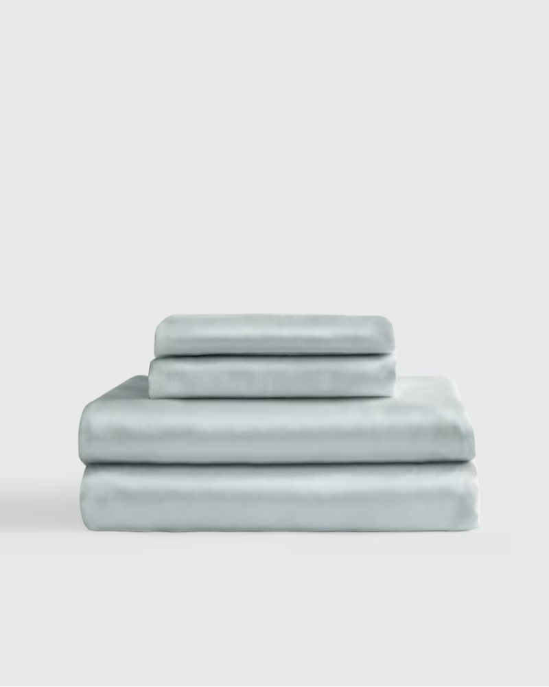 quince bamboo duvet cover, twin, mist
