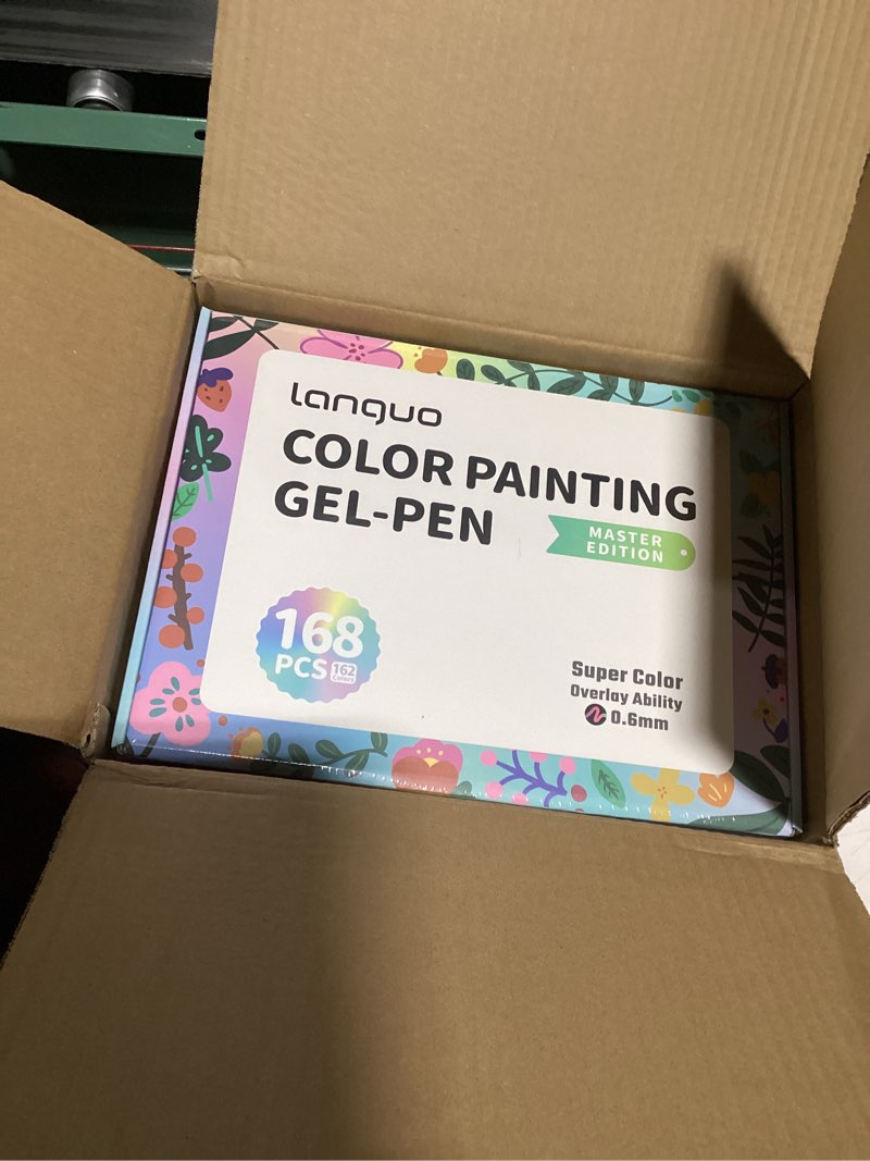 Condition photo showing As Is for Gel Pens For Coloring, 168 Pack Colored Pens for Black Paper & White Paper, 0.6MM Fine Point Pens for Coloring, Writing, Drawing, Journaling, Note Taking, School, Office, Home 168PCS-Gift Set-Multicolor