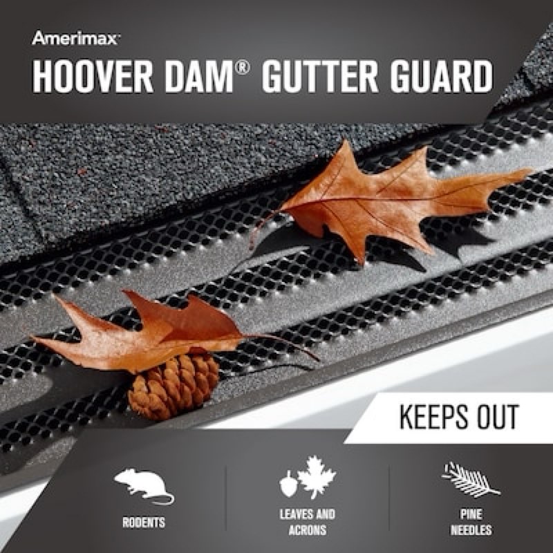 Amerimax Hoover Dam Black Galvanized steel K Style ( 6-in x 36-in ) Gutter guard 2 -Pack