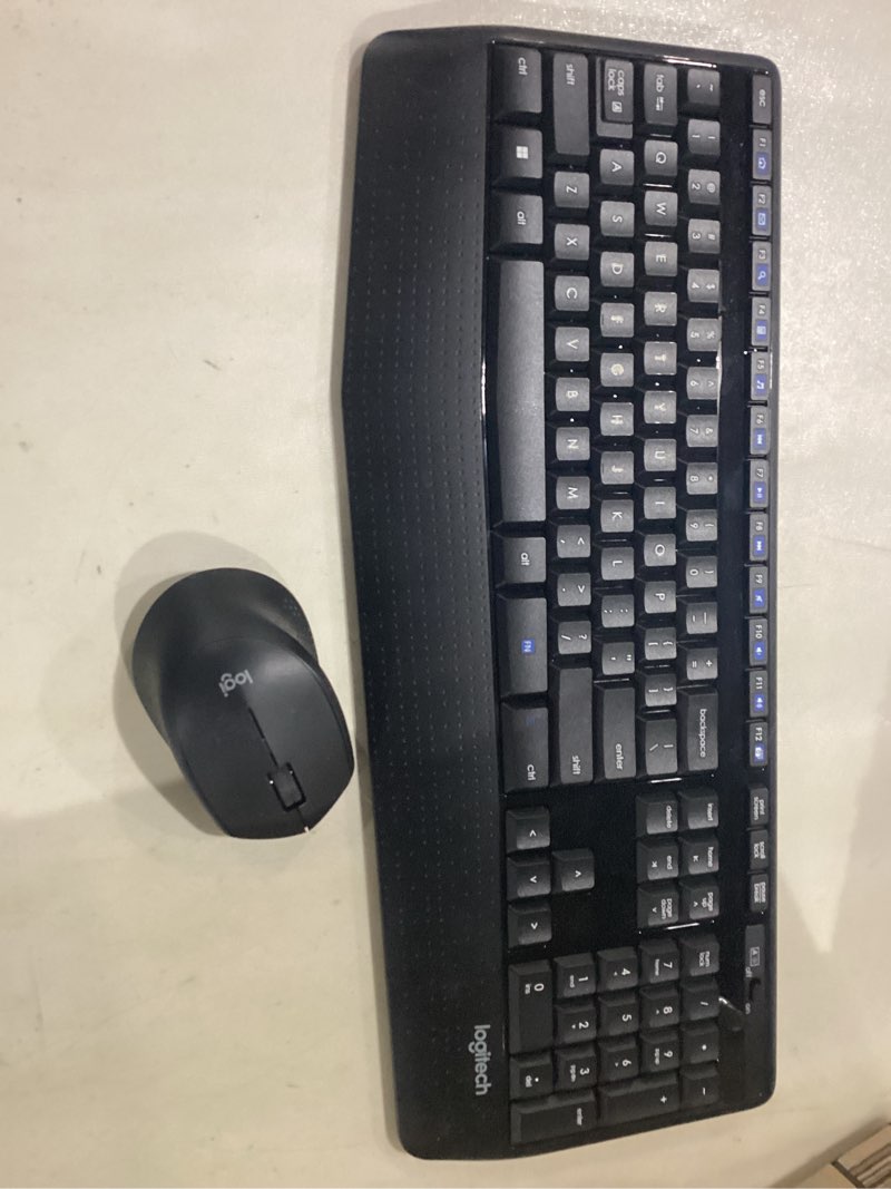 Condition photo showing Good Condition for Logitech MK345 Wireless Keyboard and Mouse Combo with Palm Rest, 2.4 GHz USB Receiver, Compatible with PC, Laptop, Black Combo 1 Pack
