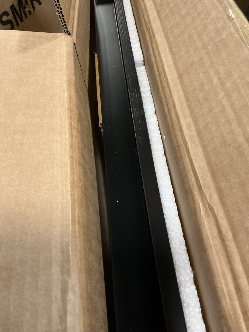 Condition photo showing Good Condition for Need Small Square Dining Table- 31-1/2'' Sturdy and Heavy Duty Writing Desk for Small Spaces and Writing Table Desk Breakroom Table, Black Color Desktop & Black Frame AC3BK(8080)