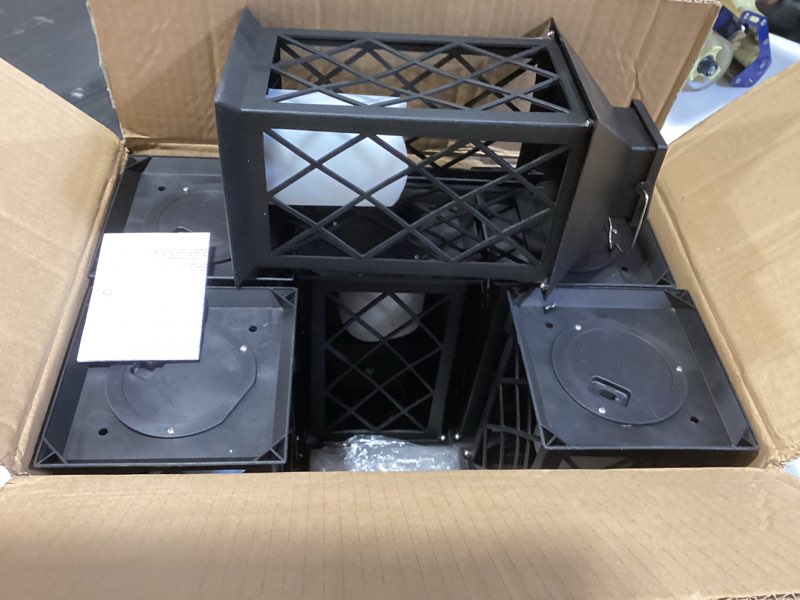 Condition photo showing New/Like New for 6 pack solar hollow lanterns outdoor, waterproof patio hanging lanterns with led flickering flameless candle lights, decorative solar lantern for porch, garden, patio, yard, table