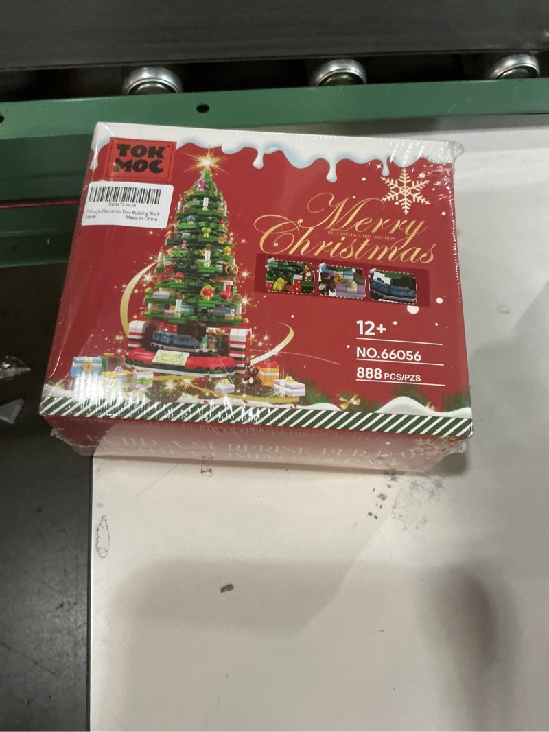 Condition photo showing New/Like New for Christmas Tree Building Block with LED Light, Rotating Christmas Tree 2024 Building Set for Adults, Christmas Tree Building Kit Xmas Gift for Boys and Girls (Non-Advent Block) Green