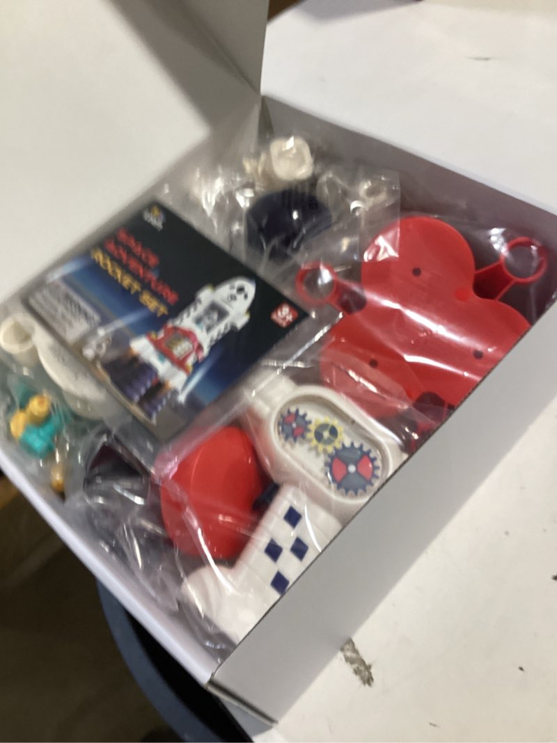 Condition photo showing Good Condition for iplay, ilearn rocket outer space toys, kids spaceship playset with space shuttle, electric drill, 2 astronauts, educational stem take apart adventure gift for 3 4 5 6 7 8 year old boy girl