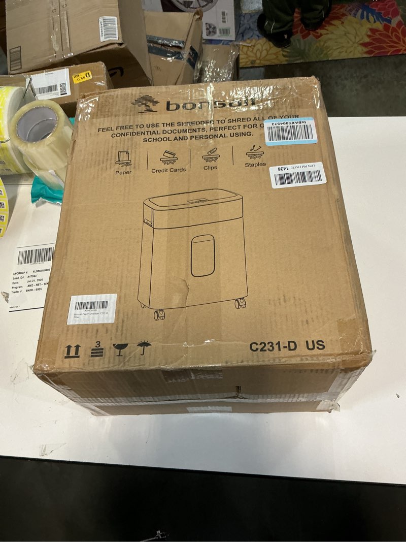 Condition photo showing New/Like New for Bonsaii 100 Sheets Auto Feed Paper Shredder, Up to 30 Minutes Shredders for Home Office Use, Micro-Cut Heavy Duty Shredder / 4.2 Gallons/Security Level P-4 (C231-D) 100-Sheet Auto Feed