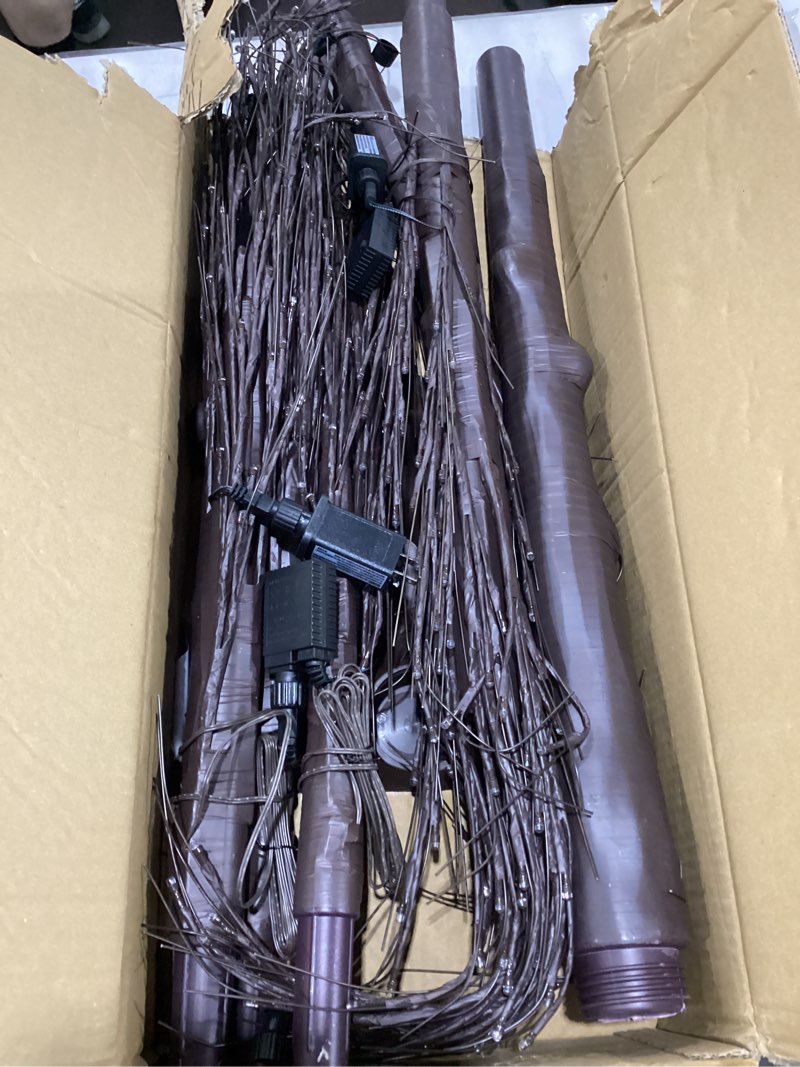 Cofiyard 3 Pack Christmas Tree 4 Ft, 6 Ft and 8 Feet, Outdoor Christmas Decorations Tree with Warm W