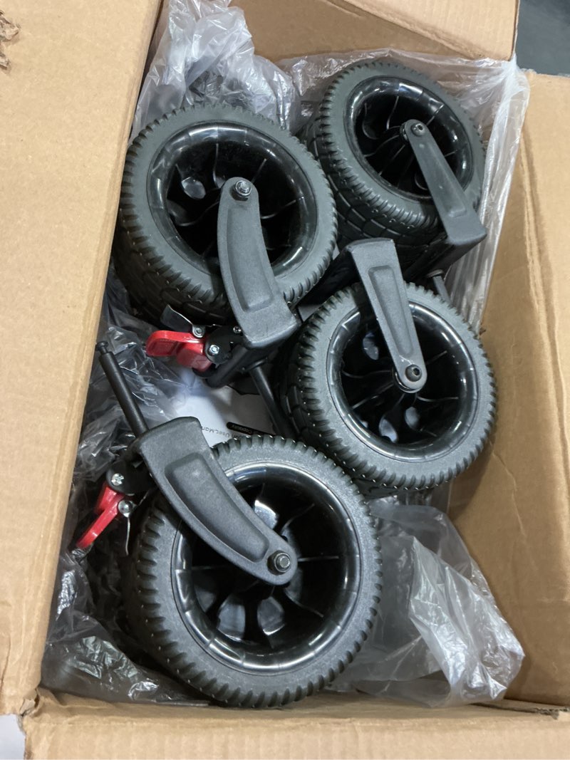 Condition photo showing As Is for Collapsible Wagon Carts 570LBS Weight Capacity Foldable Beach Wagon with Big All-Terrain Wheels 330L Heavy Duty Utility Carts with Cup Holders for Camping, Garden, Sports, Grocery Black