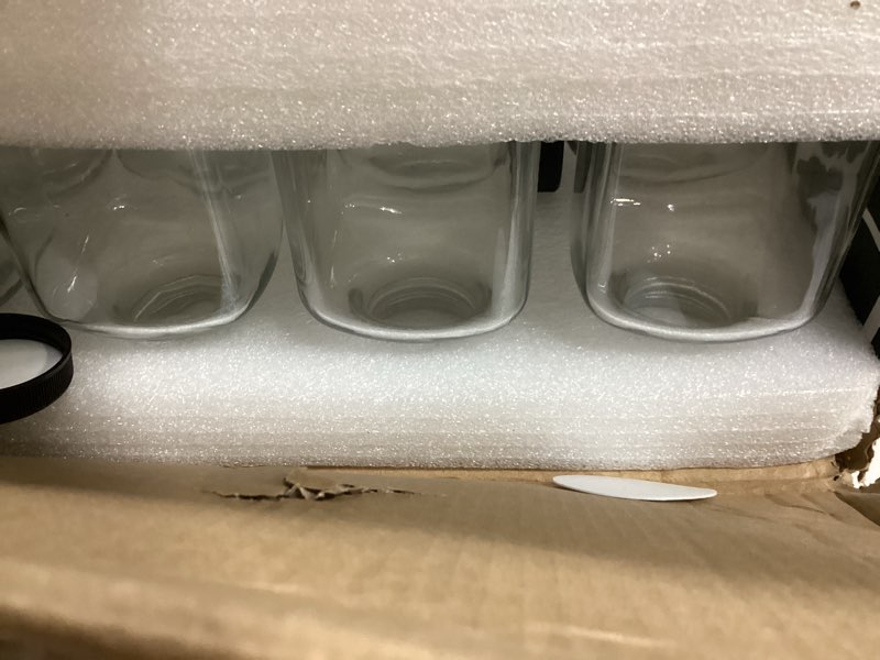 Condition photo showing Good Condition for Encheng Vintage Water Bottles,Glass Drinking Bottles 16oz,Square Beverage 500ml With Lids For Kombucha,Tea,Glass Homemade Drinks,Travel Reusable Milk Juiceing 20Pack Black 16oz
