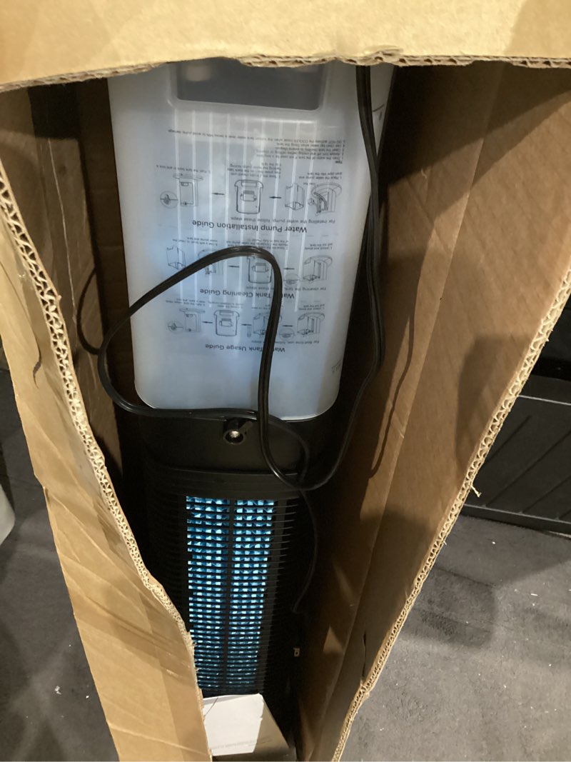 Condition photo showing Good Condition for 42 inch swamp cooler air conditioner w/4 mode & 3 speed, 15h timer, aroma&memory function, portable air conditioners no windows needed, 6 ice packs, 1.1-gal dual tank portable ac unit for room black