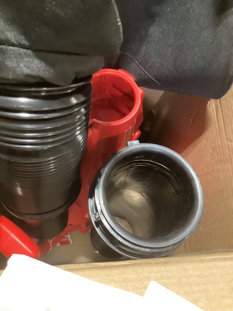 Condition photo showing As Is for CRAFTSMAN 3-in-1 Leaf Blower, Vacuum and Mulcher, Backpack Blower Up to 260 MPH, 12 Amp, Corded Electric Leaf Collector (CMEBL7000)