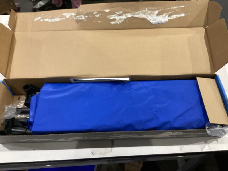 Condition photo showing As Is for K&H Pet Products Portable Dog Pool & Pet Bath for Dogs and Puppies, Swimming Pool for Large Pets, Heavy Duty Liner with Metal Frame, Easy Drain Plug, Foldable - Extra-Large 50 X 32 X 9in Chill Blue Pet Pool X-Large 32 X 50 X 9 Inches