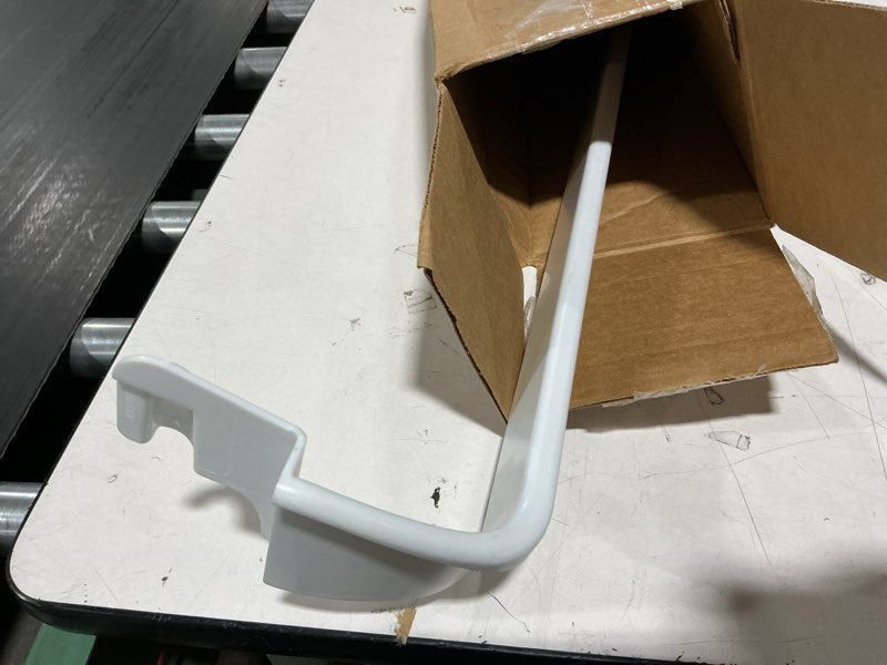 Condition photo showing New/Like New for kojem wr17x11889 replacement refrigerator door shelf compatible with ge refrigerator freshfood door retaining bar shelf