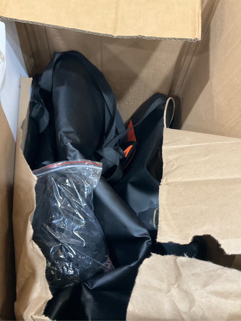 Condition photo showing As Is for  car rooftop cargo carrier bag, 21 cubic feet 100% waterproof heavy duty 840d car roof bag for all vehicle with/without racks - anti-slip mat, 6 door hooks, storage bags, 2 extra straps, luggage lock