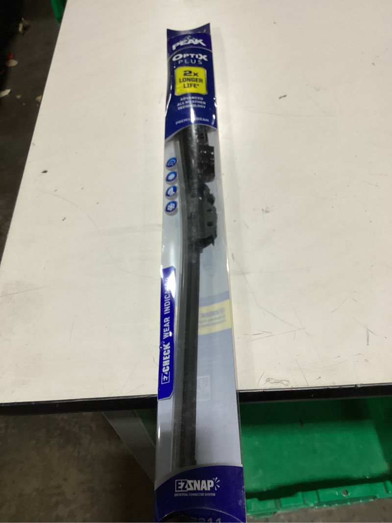 Condition photo showing New/Like New for superior quality optix plus beam blade by peak 21" all weather technology new