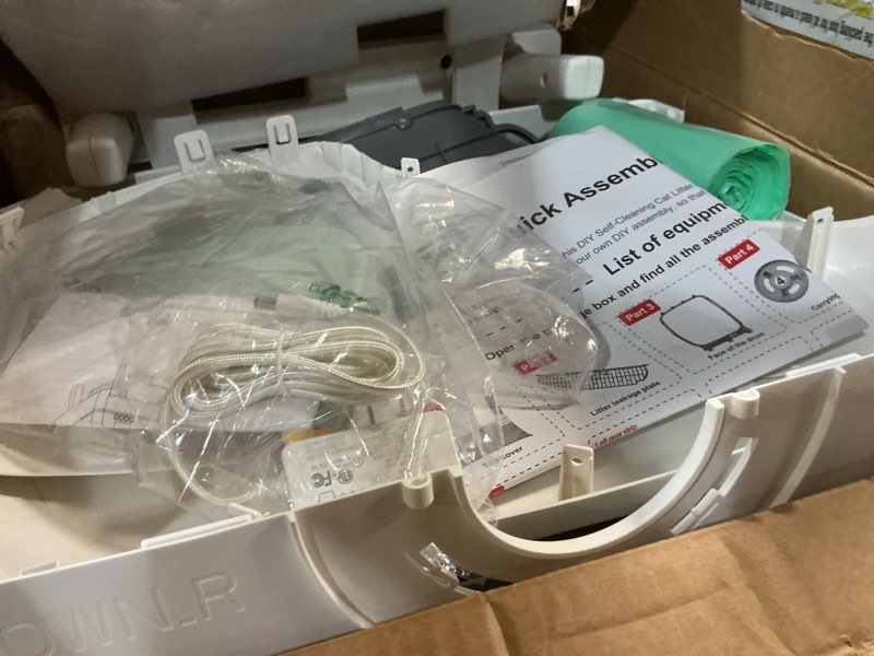 Condition photo showing New/Like New for automatic cat litter box self cleaning - app control, cat toilet records, suitable for medium cats and kittens, anti-pinch safety, low noise operation?assembly required?- white