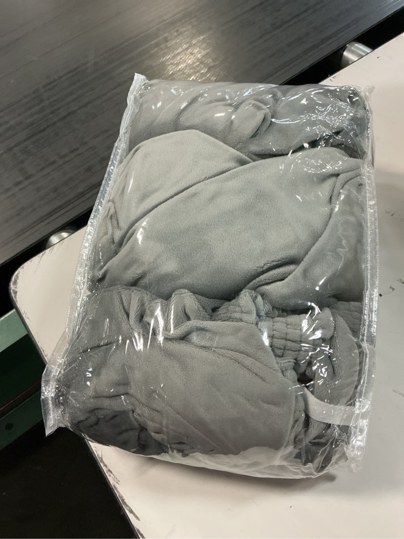 Condition photo showing Good Condition for maxijin velvet stretch cushion covers fitted couch cushion slipcovers sofa seat cushion covers for individual cushions with elastic bottom (3 piece sofa seat slipcovers, light grey) 3 cushion sofa light grey