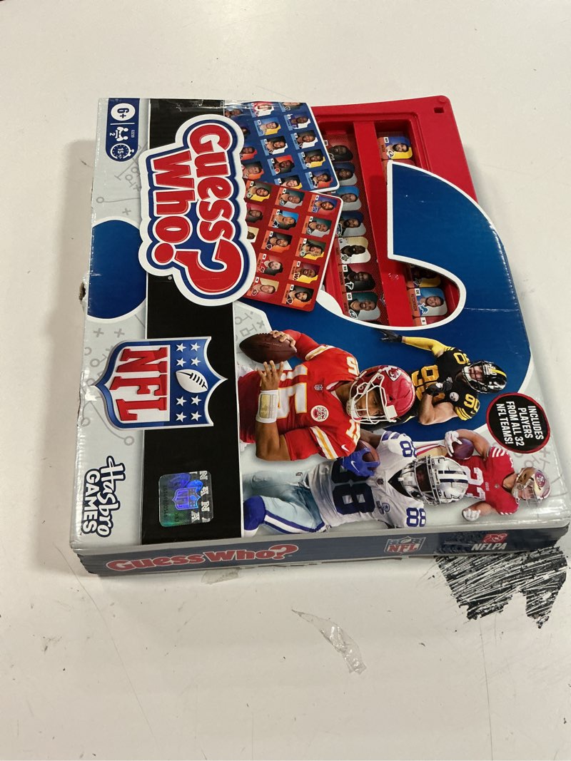 Condition photo showing Good Condition for guess who? nfl edition board game | officially licensed nfl game for kids and families | ages 6+ | 2 players | 15 mins. | football games