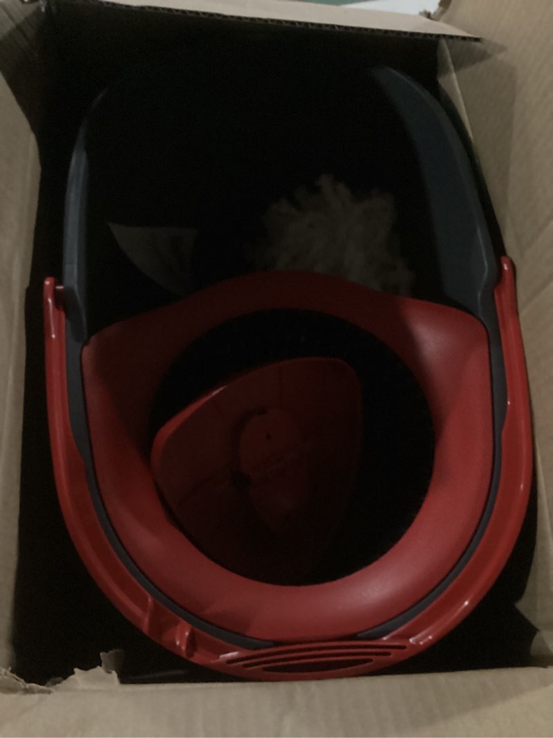 Condition photo showing New/Like New for O-Cedar EasyWring Microfiber Spin Mop, Bucket Floor Cleaning System, Red, Gray, Standard Easywring Spin Mop & Bucket