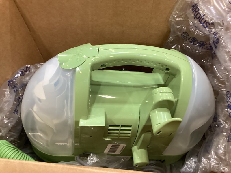Condition photo showing As Is for bissell little green multi-purpose portable carpet and upholstery cleaner, car and auto detailer, with exclusive specialty tools, green, 1400b