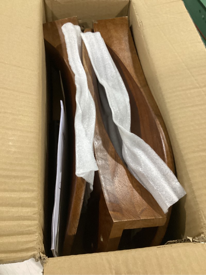 Condition photo showing Good Condition for 36 inch small ceiling fan no light, outdoor ceiling fans without lights with remote control, 3 blades solid wood propeller for patio, indoor, living room, bedroom, porch, farmhouse 36 inch dark walnut