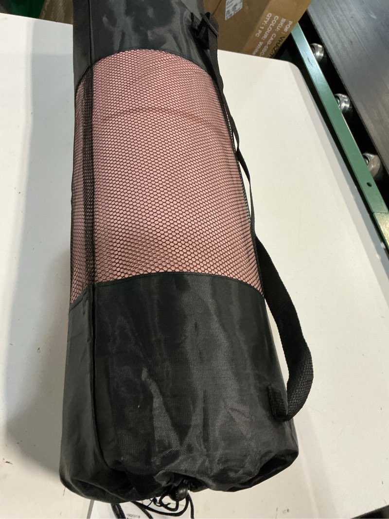 Condition photo showing Good Condition for yoga mat non slip, pilates fitness mats, eco friendly, anti-tear 1/4" thick yoga mats for women, exercise mats for home workout with carrying sling and storage bag 72"x24" parfait pink & gray