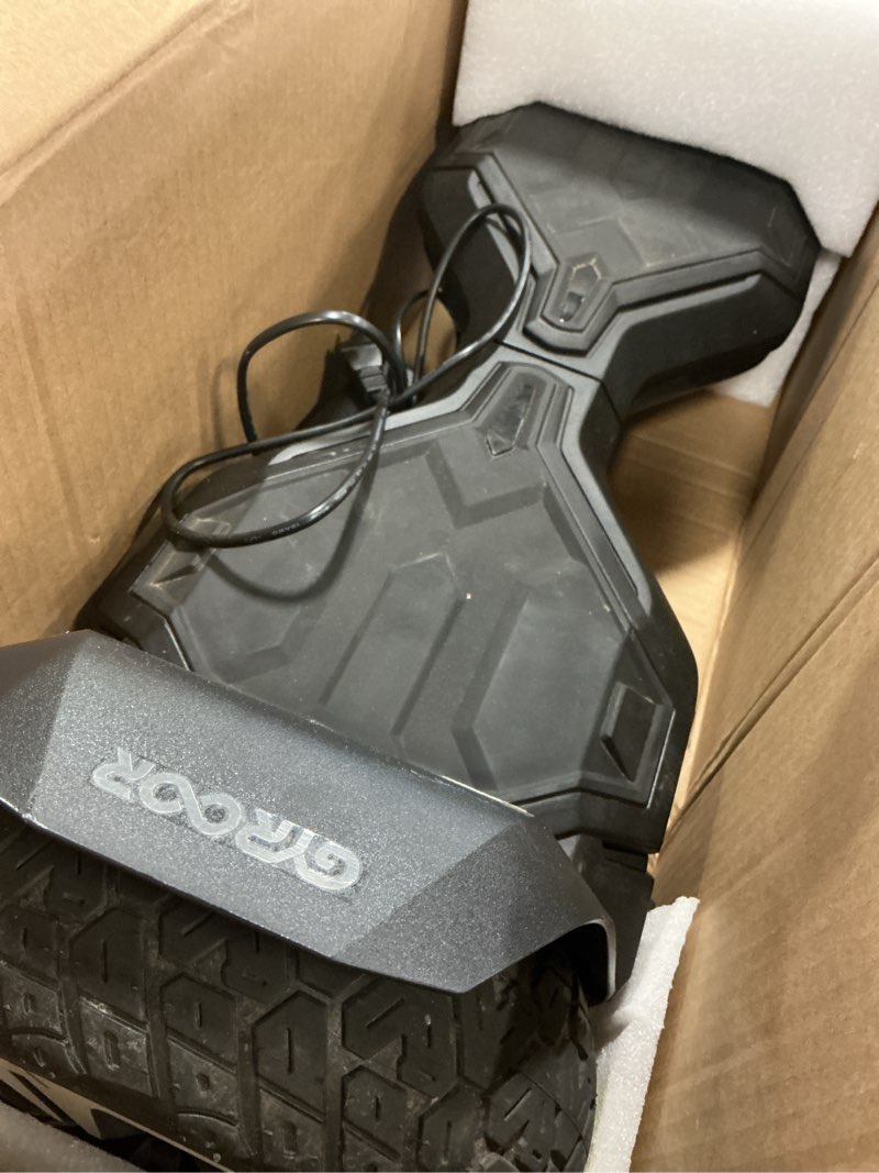 Condition photo showing As Is for Gyroor Warrior 8.5 inch All Terrain Off Road Scooter with Bluetooth Speakers and LED Lights, UL2272 Certified Self Balancing Scooter 1-black