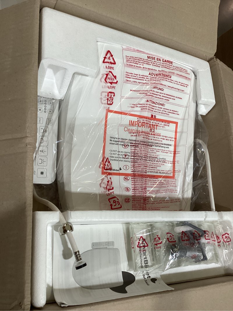 Condition photo showing Good Condition for smartbidet® sb-2600 electric smart bidet™ seat unlimited hot water - electronic heated toilet seat with warm air dryer and temperature controlled wash functions - elongated control panel elongated