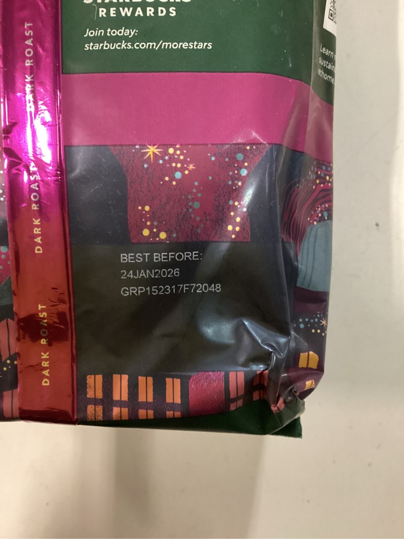 Condition photo showing New/Like New for Starbucks Ground Coffee, Dark Roast Coffee, French Roast, 100% Arabica, 1 bag (28 oz) French Roast 28 Ounce (Pack of 1)