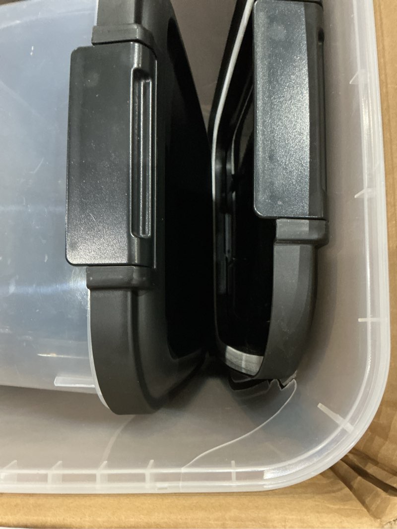 Condition photo showing As Is for amazon basics pet food storage container set, 30lbs and 10lbs with scoop, for dogs and cats 30lbs+10lbs 1