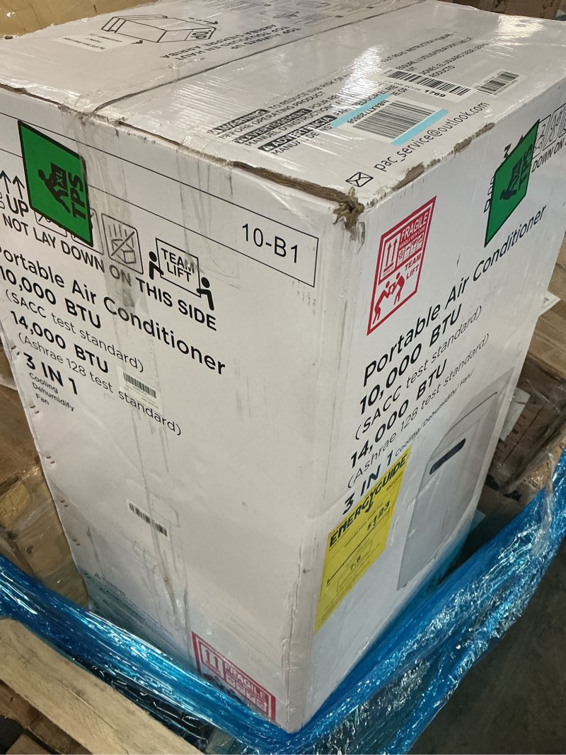 Condition photo showing As Is for 14000 btu portable air conditioners for room cooling up to 700 sq. ft, 3-in-1 quiet portable ac unit with dehumidifier fan, remote control, smart sleep mode, 24h timer, windows kit included white 14,000 btu without heat
