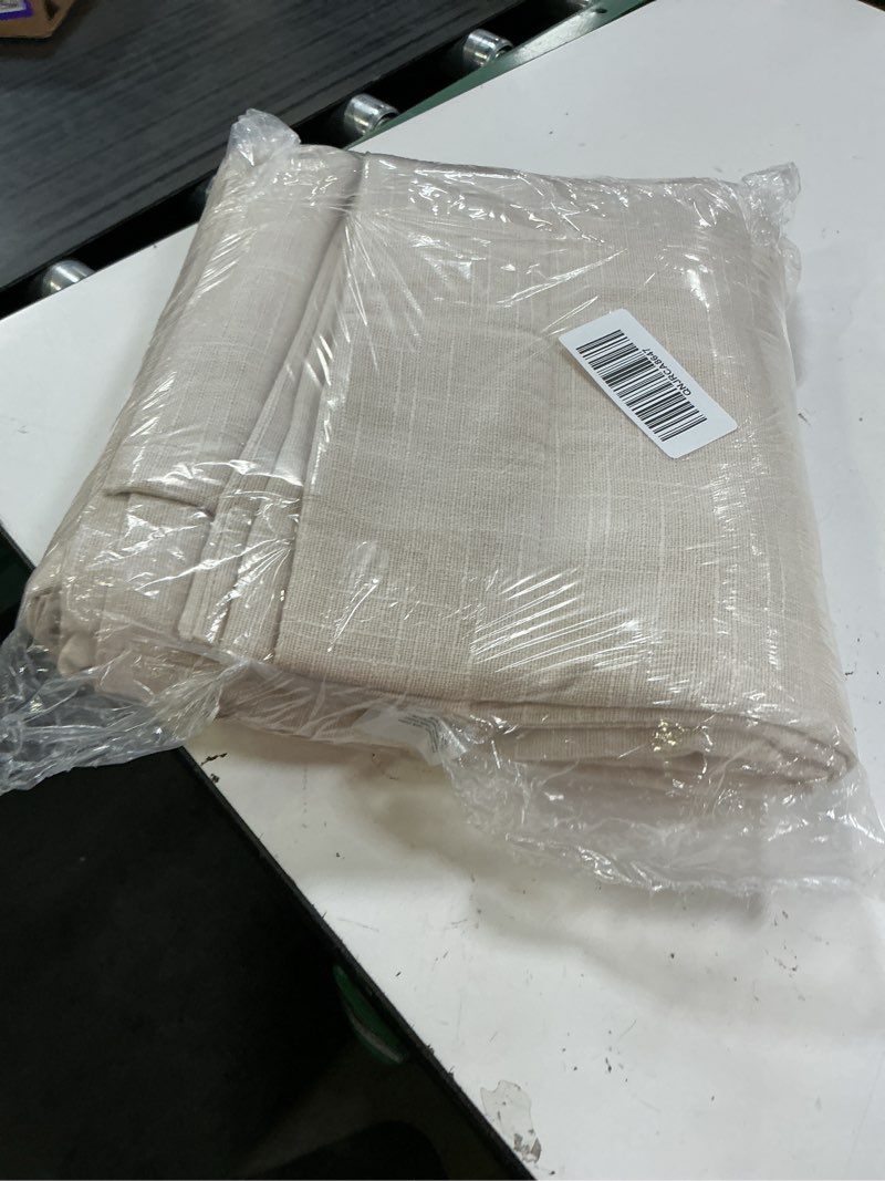 Condition photo showing Good Condition for european linen room darkening curtain - single panel color: ivory size: 48x96